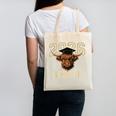 Class Of 2026 Highland Cow Senior Graduation School Pride Canvas Tote Bag