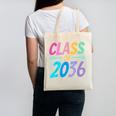 Class Of 2036 First Day Kindergarten Grow With Me Graduation Canvas Tote Bag