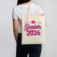Coquette Pink Bow Senior 2026 Class Of Graduation Canvas Tote Bag