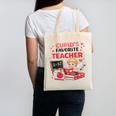 Cupid's Favorite Math Teacher Valentine Reading Book Women Canvas Tote Bag