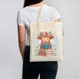 Cute Baby Highland Cow Reading Book Bookworm For Men Women Canvas Tote Bag