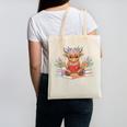Cute Baby Highland Cow Reading Book Lover Toddler Canvas Tote Bag