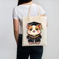 Cute Hamster Graduation Canvas Tote Bag