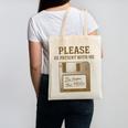 Dad Joke I'm From The 1900s Old Floppy Disk Programmer Canvas Tote Bag