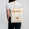 Dog-Trovert Shih Tzu Humor Definition Introvert Canvas Tote Bag