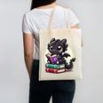 Dragon Reading A Book Cute Bookworm Book Lover Canvas Tote Bag Dragon Reading A Book Cute Bookworm Book Lover Canvas Tote Bag