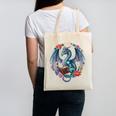 Dragon Reading Book Girls Kids Bookworm Book Lover Canvas Tote Bag