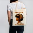 Education Is Freedom Teacher Book Black History Month Canvas Tote Bag