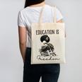 Education Is Freedom Teacher Women Books Black History Canvas Tote Bag
