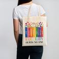Equality Hurts No One LGBTQ Pride Books And Flowers Canvas Tote Bag