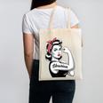 Female Librarian Rosie Riveter Book Guardian Woman Canvas Tote Bag