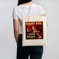 Fight Evil Read Books Propaganda Poster Canvas Tote Bag Fight Evil Read Books Propaganda Poster Canvas Tote Bag