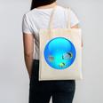 Frutiger Aero Aesthetic Tech Orb Fishes Canvas Tote Bag