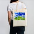 Frutiger Aero Dolphin Meadow Aesthetic Y2k 2000s Ironic Canvas Tote Bag