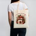 Fully Booked For Christmas Cozy Holiday Books Winter Reading Canvas Tote Bag
