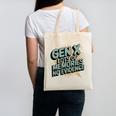 Gen X Lots Of Memories No Evidence Nostalgia Throwback Quote Premium Tri-Blend Canvas Tote Bag