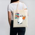 Ghost Reading Books Halloween Library Canvas Tote Bag Ghost Reading Books Halloween Library Canvas Tote Bag