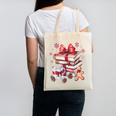 Girly Coquette Gingerbread Books And Hot Cocoa Cozy Season Canvas Tote Bag