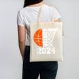 Graduate Senior Class Of 2024 Basketball Player Graduation Canvas Tote Bag