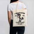 I Graduated Graduate Class 2025 Cat Graduation Canvas Tote Bag