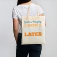 Guitar Playing Now Minimal Socializing Introvert Vintage Canvas Tote Bag