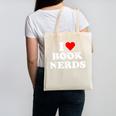 I Heart Book Nerds Book Readers Cute Canvas Tote Bag