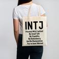 INTJ Rules Architect Personality Type Introvert Canvas Tote Bag