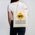 INTJ Warnings Architect Personality Type Introvert Canvas Tote Bag