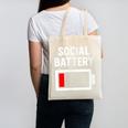Introvert Low Social Battery Level Anti Social People Canvas Tote Bag