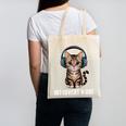 Introvert Mode Cat With Headphones Kitten Lover Canvas Tote Bag