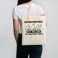 Introverted But Willing To Discuss Cats Introvert Shy Canvas Tote Bag