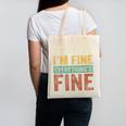 It's Fine I'm Fine Everything Is Fine Meme Introvert Sarcasm Canvas Tote Bag It's Fine I'm Fine Everything Is Fine Meme Introvert Sarcasm Canvas Tote Bag