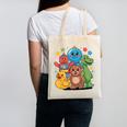 Kidcore Aesthetic Retro Vibes Colorful Cartoon Nostalgia Canvas Tote Bag