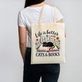 Life Is Better With Cats And Books Canvas Tote Bag