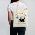Life Is Better With Yarn Cats And Books Canvas Tote Bag