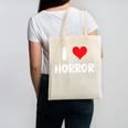 I Love Horror Heart Movies TV Show Books Writing Read Canvas Tote Bag I Love Horror Heart Movies TV Show Books Writing Read Canvas Tote Bag