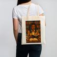 Melanin Girl Locs Book Lover Librarian Teacher Student Canvas Tote Bag