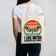 I Like Moths And Maybe 3 People Insect Moth Lovers Introvert Canvas Tote Bag
