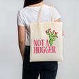 Not a Hugger Sarcastic Introvert Cactus Theme Women Canvas Tote Bag