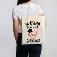 Nursing School Survivor Women Graduation RN Gift Shirt Canvas Tote Bag