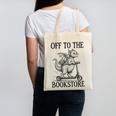 Off To The Bookstore Reading Bookworm Canvas Tote Bag