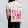 Pink STRAIGHT OUTTA Preschool PRE-K Graduation Canvas Tote Bag