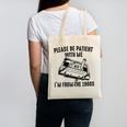 Please Be Patient With Me I'm From The 1900s Cassette Pencil Premium Canvas Tote Bag Please Be Patient With Me I'm From The 1900s Cassette Pencil Premium Canvas Tote Bag