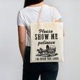 Please Show Me Patience I'm From The 1900s Vintage Horse Canvas Tote Bag