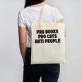 PRO Books PRO Cats Anti People Canvas Tote Bag PRO Books PRO Cats Anti People Canvas Tote Bag