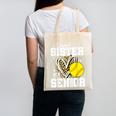 Proud Sister Of A 2026 Senior Softball Graduation Leopard Canvas Tote Bag