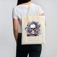 Psychological Thriller Reader Fan Skull Flowers Books Canvas Tote Bag