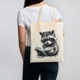 Raccoon With Book Cute Raccoons Reading Books Canvas Tote Bag
