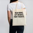 Read Books Lift Weights Fight Fascists Premium Tri-Blend Canvas Tote Bag