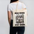 Read Books Stay Weird Book Lover Joke Introvert Reading Premium Canvas Tote Bag